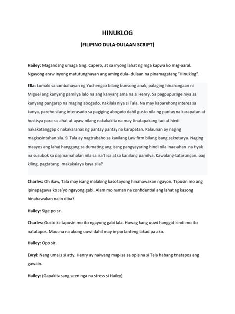 filipino monologue script|Dula .